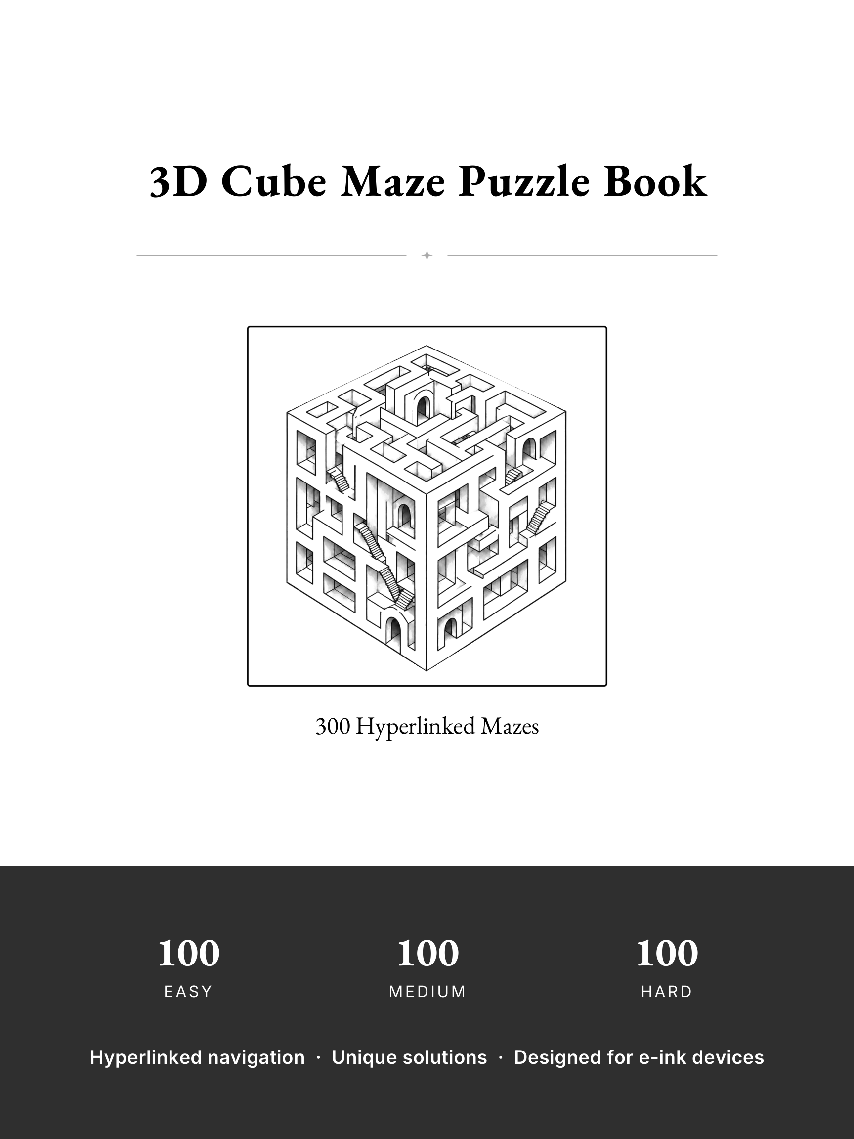 3D Cube Maze Puzzle Book cover